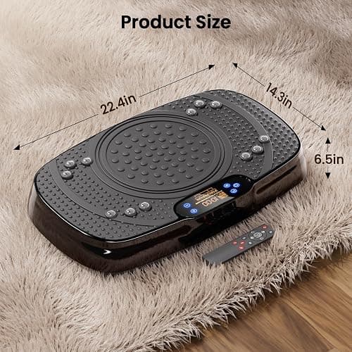 Vibration Plate Exercise Machine: TISSCARE Vibrating Plates for Weight Loss and Lymphatic Drainage, 400lbs Shake Plate Whole Body Workout Platform for Home Fitness Fat Burner Gifts thumbnail 9