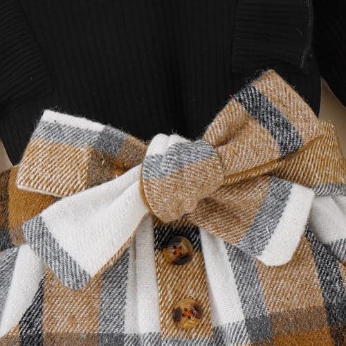 Yccutest Toddler Baby Girl Skirt Outfit Long Sleeve Ruffle Shirt Top Mini Skirt Set 2Pcs Kids Little Girl Clothes Fall Winter thumbnail 6