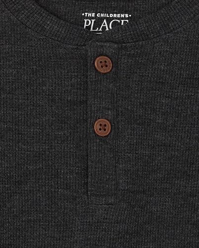 The Children's Place Boys and Toddler Long Sleeve Thermal Henley Shirt thumbnail 2