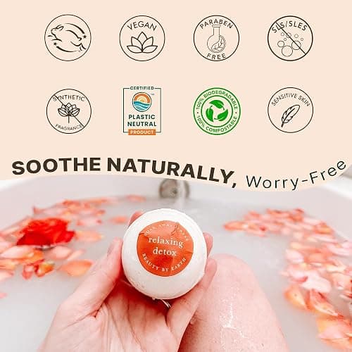 Bath Bombs Gift Set, USA Made with Organic & Natural Ingredients, Christmas Stocking Stuffers for Women & Men, Relaxing Spa Gifts, Wife Stocking Stuffers thumbnail 5