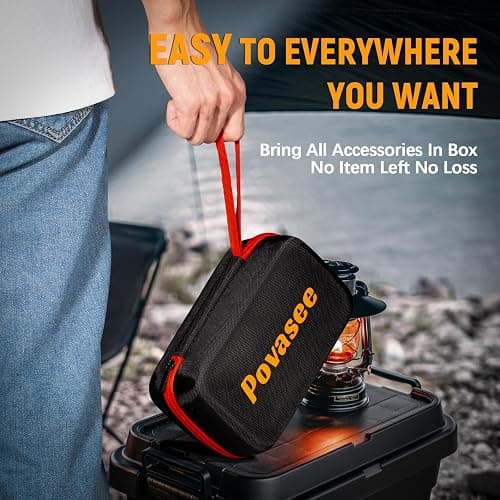 [2025NEW Model] 5000A Jump Starter with Air Compressor,Battery Jumper Starter Portable with 150PSI Tire Inflator 12V Jump Box with LCD Display,Flashlight,Storage Case (Up 9L Gas/8L Diesel Engine thumbnail 6