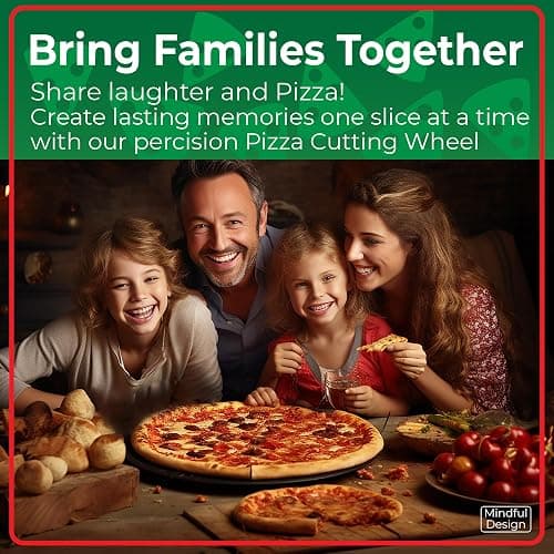 Mindful Design Pizza Cutter Wheel with Protective Blade Cover, Easy to Clean and Dishwasher Safe Handheld Pizza Slicer thumbnail 2