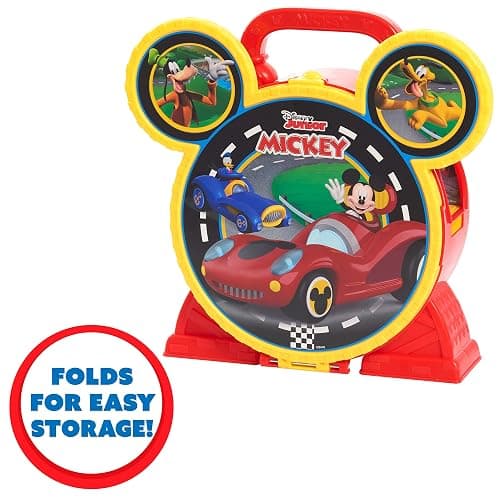 Disney Junior Mickey Mouse Stow ’n Go Garage, Figure and Vehicle Playset, Kids Toys for Ages 3 Up by Just Play thumbnail 6
