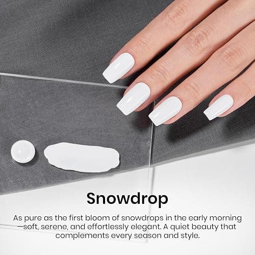 Beetles White Gel Nail Polish - 15ml Full Size White Color French UV Nail Polish Soak Off Nails Art Manicure Salon DIY French Nails Design Home Snowdrop Colorful Bottle Gel thumbnail 2