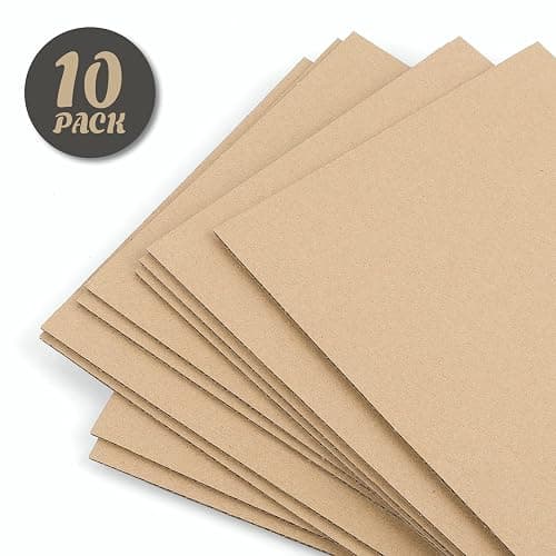 Golden State Art, 10 pack 9x12 Corrugated Cardboard Sheets Cardboard Inserts Flat Cardboard Layer Pads for Packing, Mailing or Art Crafts (1/8" Thick, Brown) thumbnail 4