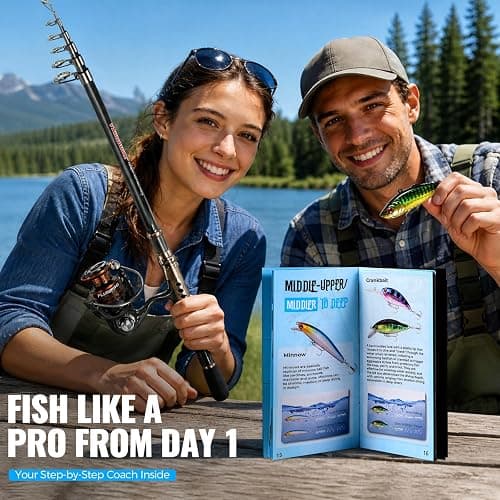 PLUSINNO Fishing Lures, 137Pcs Tackle Box with Tackle Included, Crankbaits, Spoon, Hooks, Weights & Other Accessories, Fishing Bait Lure Gear Kit Gift for Men Bass Freshwater thumbnail 2