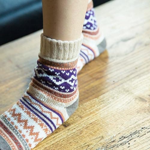 JOYCA & CO. 3-5 Pairs Womens Multicolor Fashion Warm Wool Cotton Thick Winter Crew Socks thumbnail 4