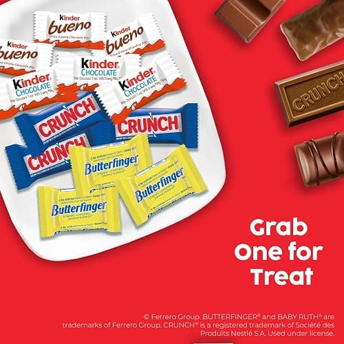 Butterfinger, Kinder Bueno, CRUNCH, and Kinder Chocolate, Assorted Candy Variety Pack, Mini Candy Bars, 30.05 oz thumbnail 6