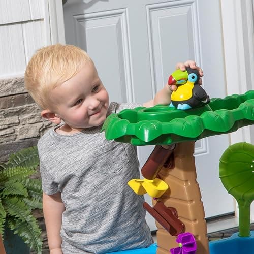 Step2 Tropical Rainforest Water Table, Kids Water and Sand Activity Sensory Playset, Summer Outdoor Toys, 13 Piece Water Toy Accessories, For Toddlers 1.5+ Years Old, Blue & Brown thumbnail 6