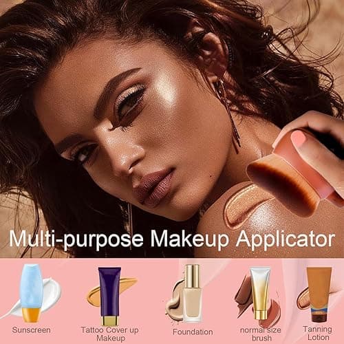 Extra Large Body Makeup Brush for Self Tanner,75mm Leg Makeup &Body Kabuki Blending Brush for Tanning Lotion,Wide-headed Body Coverage Applicator Bronzer Brush for Tattoo Cover up Makeup thumbnail 6