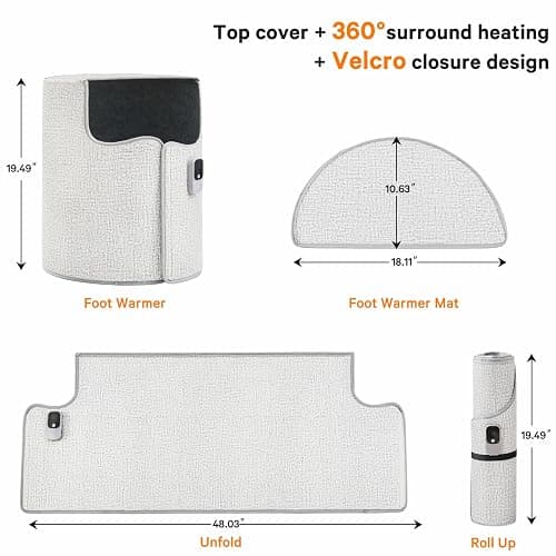 LUCKY GAME Under Desk Heater & Space Heater for Indoor Use,Leg Foot Feet Warmer For Office Home Quiet, Small Portable Personal Office Heater Accessories,Essentials Supplies For Women Men Gifts Medium thumbnail 2