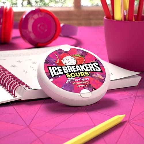 ICE BREAKERS Sours Assorted Fruit Flavored Sugar Free Mints Tin, 1.5 oz (Pack of 8) thumbnail 5