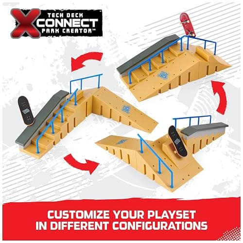 Tech Deck, Jump N’ Grind X-Connect Park Creator, Customizable and Buildable Ramp Set with Exclusive Fingerboard, Kids Toy for Ages 6 and up thumbnail 3