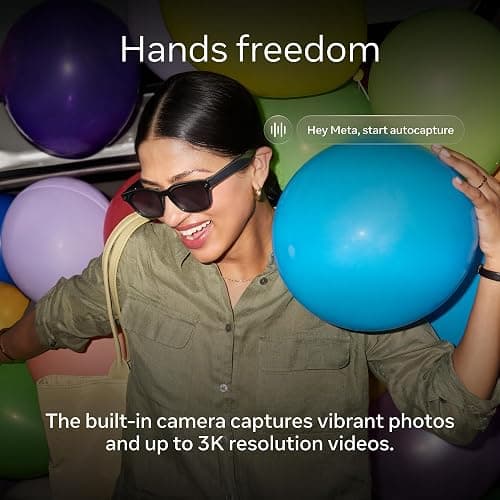 Meta Fury Classic Black | Smart AI glasses for Women, Men — Meta AI, 12MP Camera, Live Translate — 3K HD Resolution — 8+ Hour Battery — Brown Gradient Lenses thumbnail 4