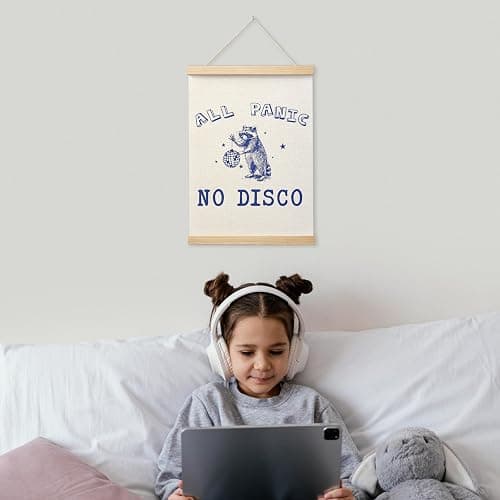 OJMFHEGEE Funny Retro Raccoon Meme Wall Art Poster 12x16 in, All Panic No Disco Weird Trash Panda Racoon Mental Health Wall Decor Artwork Prints for Home Bedroom Living Room Office thumbnail 6