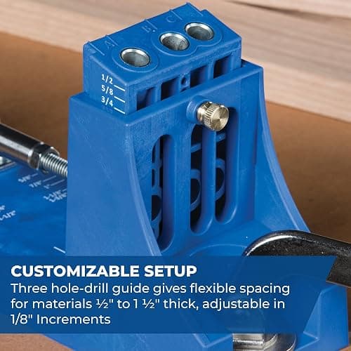 Kreg Pocket Hole Jig K4, Woodworking Tool, Durable & Convenient | Adjustable, Versatile Jig for Strong Joints in material from 1/2" to 1-1/2", Create Perfect, Rock-Solid Joints thumbnail 3