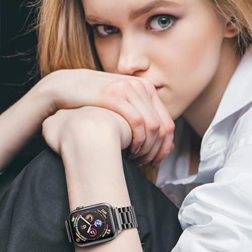 EPULY Metal Band Compatible with Apple Watch Bands for Men 49mm 46mm 45mm 44mm 42mm 41mm 40mm 38mm, Business Stainless Steel Strap for iWatch Bands Series 11 10 9 8 7 6 5 4 3 2 1, SE3 2 1, Ultra3 2 1 thumbnail 6