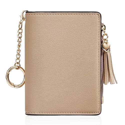 Gostwo Small Wallets for Women, Stylish Womens Wallet with ID Window, Zippered Coin Pocket and Tassel. Cute RFID Wallet for Women, ideal for Teen Girls, Commuters, and Women for Daily Use - Image 1