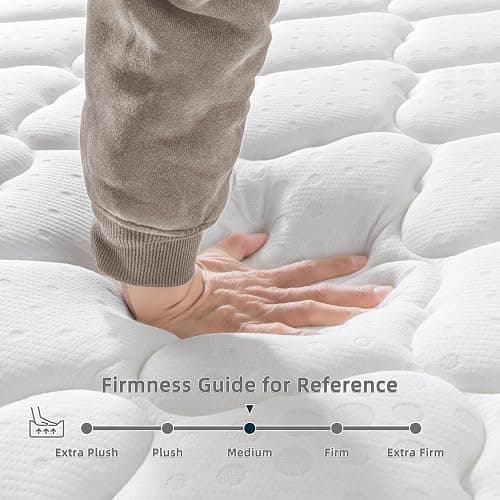 Vesgantti Small Double Mattress, 10.3 Inch Hybrid Mattress 4FT with Breathable Foam and Individually Pocket Spring - Medium Firm, Classic Box Top Collection(120x190x26cm) thumbnail 3