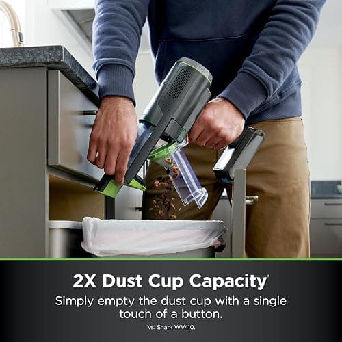 Shark PowerBoost Cordless 2-in-1 Car/Home Handheld PowerVac, Powerful Suction, 40 Minute Runtime, Portable, 3 Cleaning Modes, LED Screen, Furfins Tool, Duster Crevice Tool, Charcoal, BH102 thumbnail 10