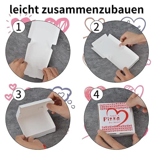 WANGDEFA 50 PCS 3.5 x 3.5 Inch Mini Pizza Boxes Square Cardboard Mini Pizza Box for Celebrations Party Favors Christmas Birthdays Valentines Day Weddings thumbnail 4