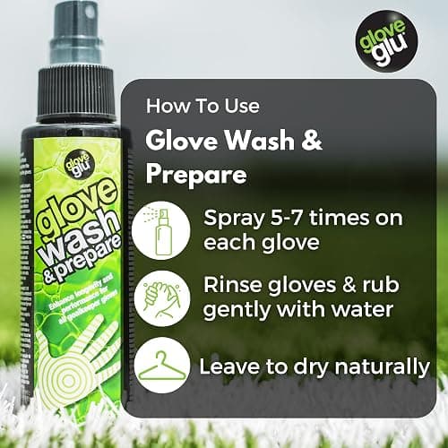 gloveglu 250ml Premium Wash & Prepare Deep Cleaning Goalkeeper Glove Spray - for All Sports Gloves! thumbnail 7