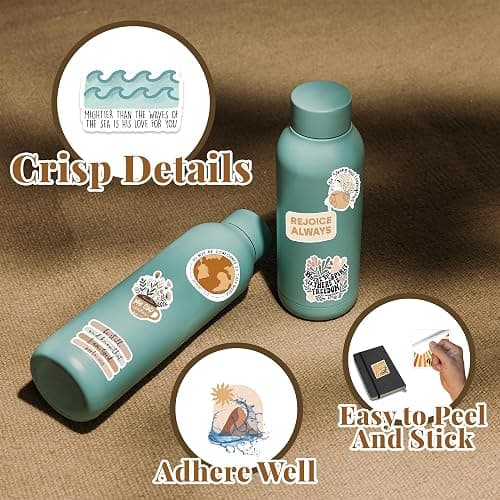 Puraesla 160pcs Boho Christian Stickers Inspirational Bible Verse Stickers, Waterproof Vinyl Faith & Jesus Decals for Journaling Bibles Water Bottle Scrapbook Laptop Gifts for Kids thumbnail 8