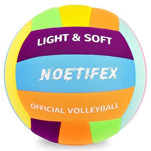 Noetifex Soft Volleyball-Super Soft Fabric Light Volleyball for Indoor Practice Safe and Quiet Kids Youth Beginners House Yard Training Practice Games(Deflated) - Image 1