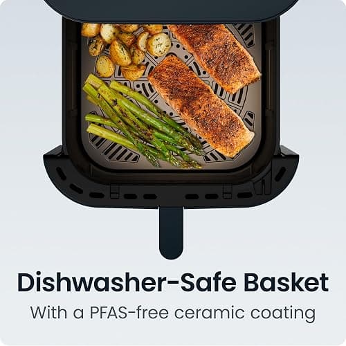 Chefman Crispinator Air Fryer 6-in-1 with 8 Qt capacity, 450°F Max Temp with TurboFry Pro Technology for Fast and Even Results, Viewing Window, Nonstick Ceramic Basket thumbnail 8