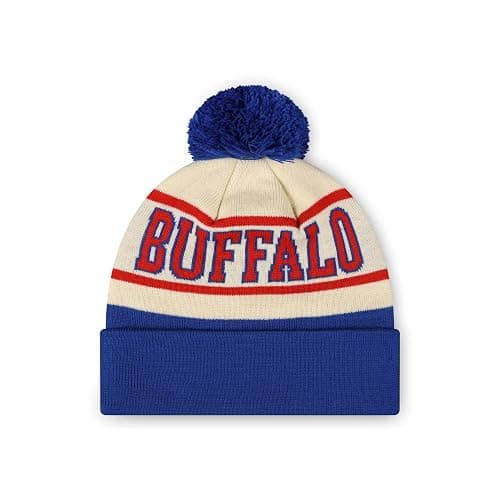 FOCO NFL Unisex-Adult NFL Retro Team Logo Heritage Stripe Pom Beanie Hat thumbnail 2