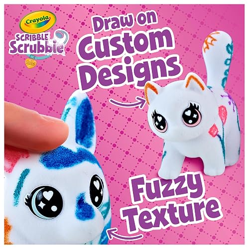 Crayola Scribble Scrubbies Glam Pack (4 Pets), Holiday for Kids, Washable Pet Care Toy, Coloring Animal Craft, Stocking Stuffer Toys for Girls & Boys, 3+ thumbnail 4