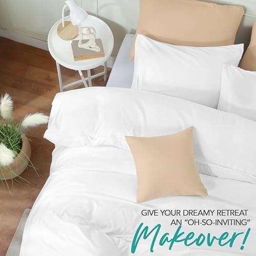 Utopia Bedding Duvet Cover Set with Pillowcases - 3 Pieces Bedding Duvet Cover with Zipper Closure - 1 Duvet Cover with 2 Pillowcases - Soft Brushed Microfiber (Full, White) thumbnail 4
