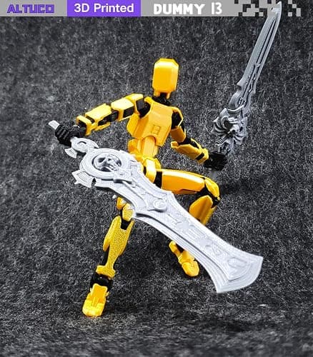 altuco T13 Action Figure Set,Titan 13 Action Figure with Multiple Accessories,Easter Basket Stuffers for Boys (Gold) thumbnail 3