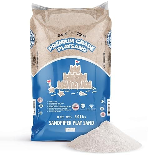 Sandpiper Multiuse Play Sand for Kids, Silica Sand for Sandbox Sand Table Areas, 50 Lbs - Image 1