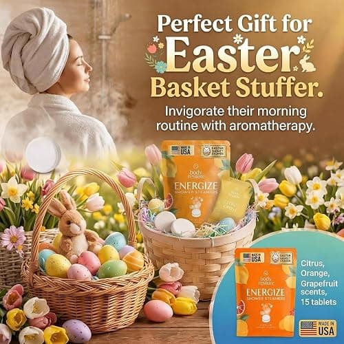 Body Restore Shower Steamers Aromatherapy 15 Pack – Easter Basket Stuffers, Easter & Birthday Gifts for Women, Men, Girls & Boys,Stress Relief, Relaxation, Self Care – Citrus thumbnail 2
