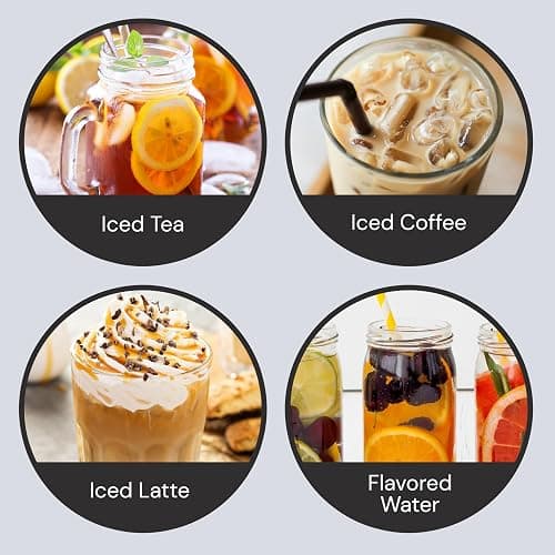 Homecraft 3-Quart Iced Coffee and Tea Maker with Filter Basket, Flavor Enhancer, Adjustable Brew Strength, Black thumbnail 6