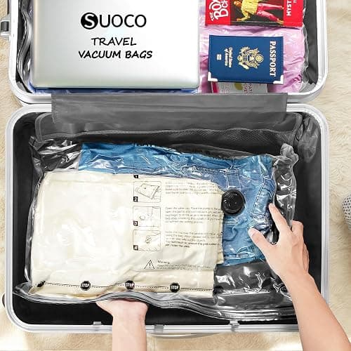 Travel Vacuum Bags for Clothing with Rechargeable Electric Pump, Compression Packing Cubes Organizer Storage for Luggage Suitcase, Space Saver Seal Bags for Vacation Cruise, 21 Combo thumbnail 6