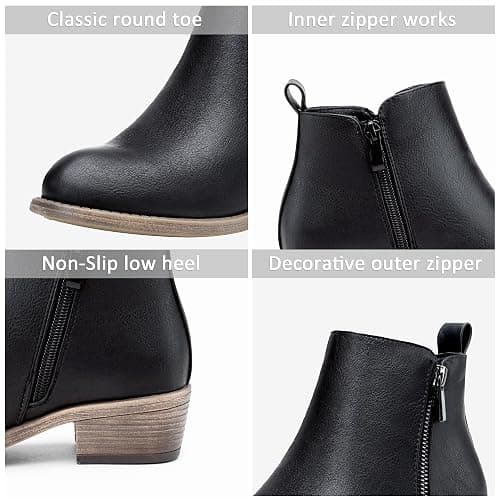 Jeossy Women's 905 Ankle Boots, Classic Low Heeled Short Booties, Casual Comfortable Boots with Wide Widths Available thumbnail 6