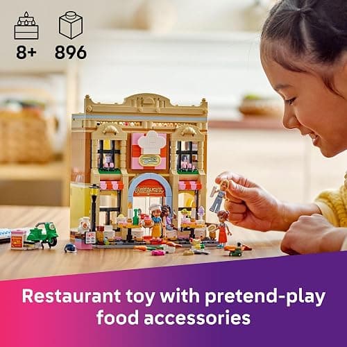 LEGO Friends Restaurant and Cooking School Toy Building Set - Restaurant Pretend Play Set for Kids, Girls and Boys, Ages 8+ - with 4 Minidolls, Cat Figure, and Scooter - Gift Idea for Birthday - 42655 thumbnail 2