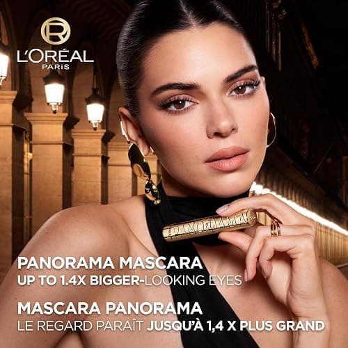 L’Oréal Paris Voluminous Panorama Mascara, Volumizing and Lengthening Mascara, Washable Longwear and Smudge Resistant Make Up, Blackest Black, 0.33 Fl Oz thumbnail 3