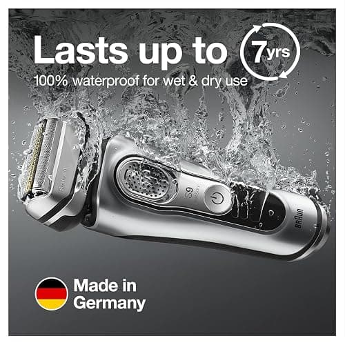 Braun Electric Razor for Men With Precision Beard Trimmer, Rechargeable, Wet & Dry Foil Shaver, Clean & Charge Station & Travel Case, Silver, 3 Piece Set thumbnail 6
