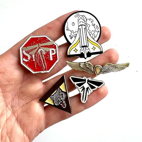 Ellie TLOU Pin Enamel Set – 5 PCS Rocket, Angel Wing Pins – Backpack Pins Cosplay Accessories thumbnail 4