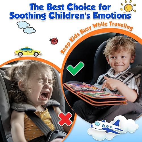 Toddler Toys Busy Board - Montessori Toys for 1-5 Year Old Boy Girl Gifts | Birthday Gifts for Kids, Sensory Toys Baby Essentials, Busy Book for Toddlers 1-5 Year Old, Airplane Activities Toys Gifts thumbnail 5