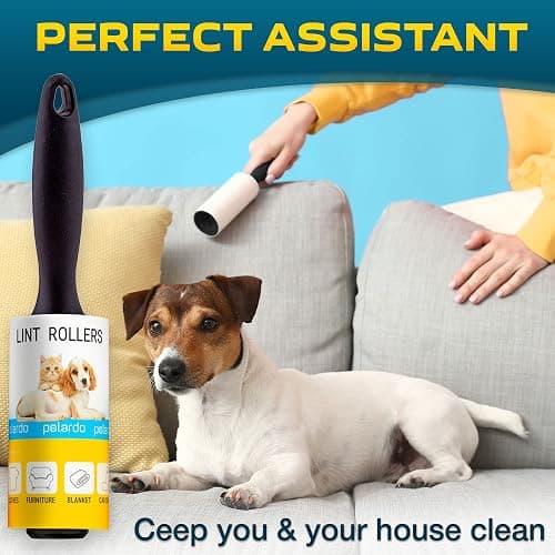 Lint Rollers for Pet Hair, White, Sticky Remover for Couch, Clothes, Furniture and Carpet, Dog and Cat Fur Remover, Animal Fuzz, 5 Large Sticky Rollers thumbnail 6