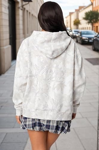 Anoumcy Camo Hoodie Womens Maple Leaf Fleece Hooded Sweatshirt Oversized Camouflage Hoodies For Women Trendy thumbnail 2