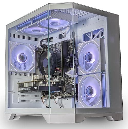 ionz Gaming PC - Desktop Computer, Ryzen 7 5800X, NVIDIA RTX 5060 Ti, 16GB RAM, 240mm AIO Liquid Cooler, 1TB NVMe SSD, 650W 80+ PSU, WiFi, Windows 11, Apex Mini Black thumbnail 2