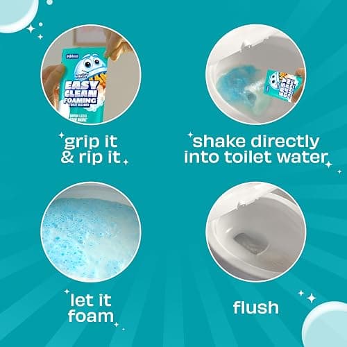 Scrubbing Bubbles Easy Clean Foaming Toilet Bowl Cleaner, Easy Drop In Powder Pouches, 100g (2 Pouches) thumbnail 5