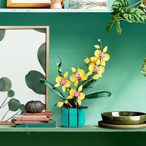 JOJO&Peach Orchid Bonsai Building Set, Botanical Collection, Artificial Flowers for The Home or Office, Gifts for Valentine, Mother's Day, Anniversary, Birthday (811 Pieces) thumbnail 5