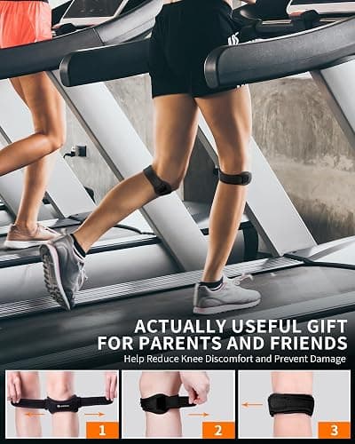 CAMBIVO Patella Tendon Knee Straps 2 Pack for Knee Pain Relief, Knee Brace for Women &Men with Extra Straps, Knee Support for Running, Hiking, Soccer, Basketball, Jumpers Knee, Tennis thumbnail 7