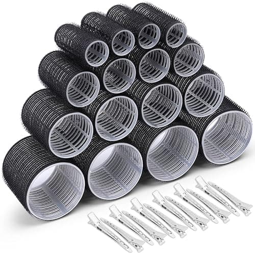 Selizo Hair Roller 28 Pcs Set, Includes 16Pcs Self-Grip Hair Rollers in 4 Sizes and 12Pcs Hair Clips for Long Medium Short Hair Volume - Image 1
